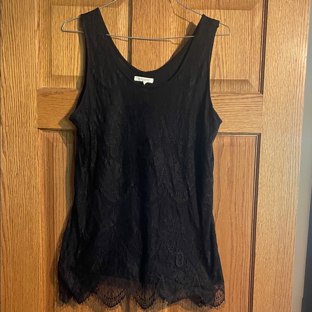 Elegant Black Lace Women's Top